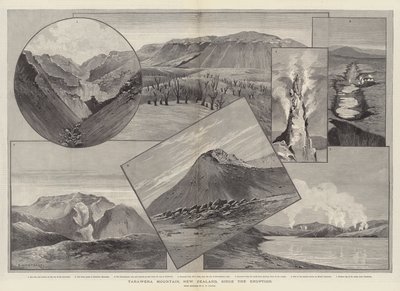 Tarawera Mountain, New Zealand, Since the Eruption by Charles Auguste Loye